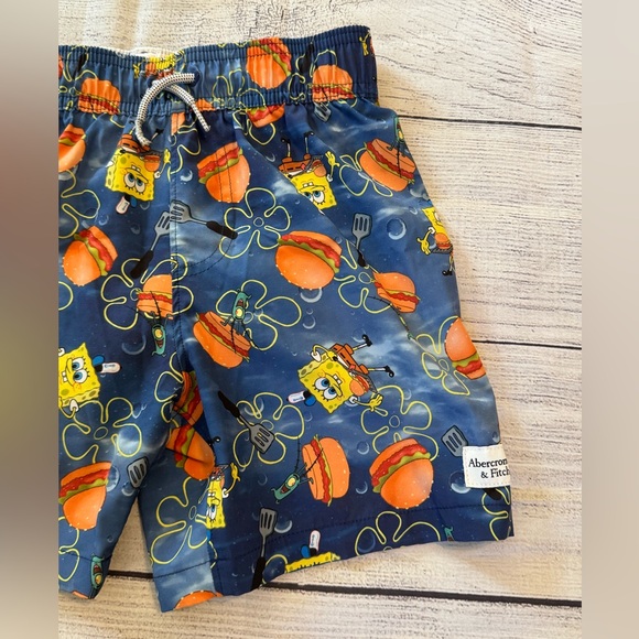 Abercrombie Kids Blue SpongeBob Swim Shorts - Picture 2 of 6